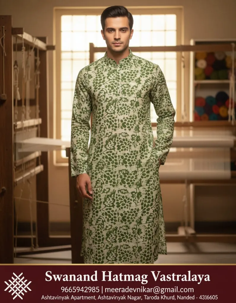 Gopuri Khadi leaf block print on Creme white 01.webp