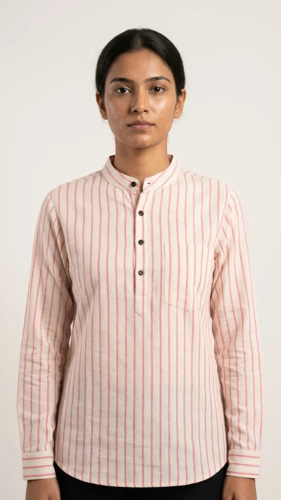 light purpal lining on offwhite Full  Kurta 30 Lenth 01.webp