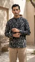 Ikkat Black Full  Kurta 30 Lenth 01.webp