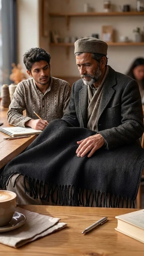 Jodhpuri Ghongadi Hand Woven Blanket Black 02.webp