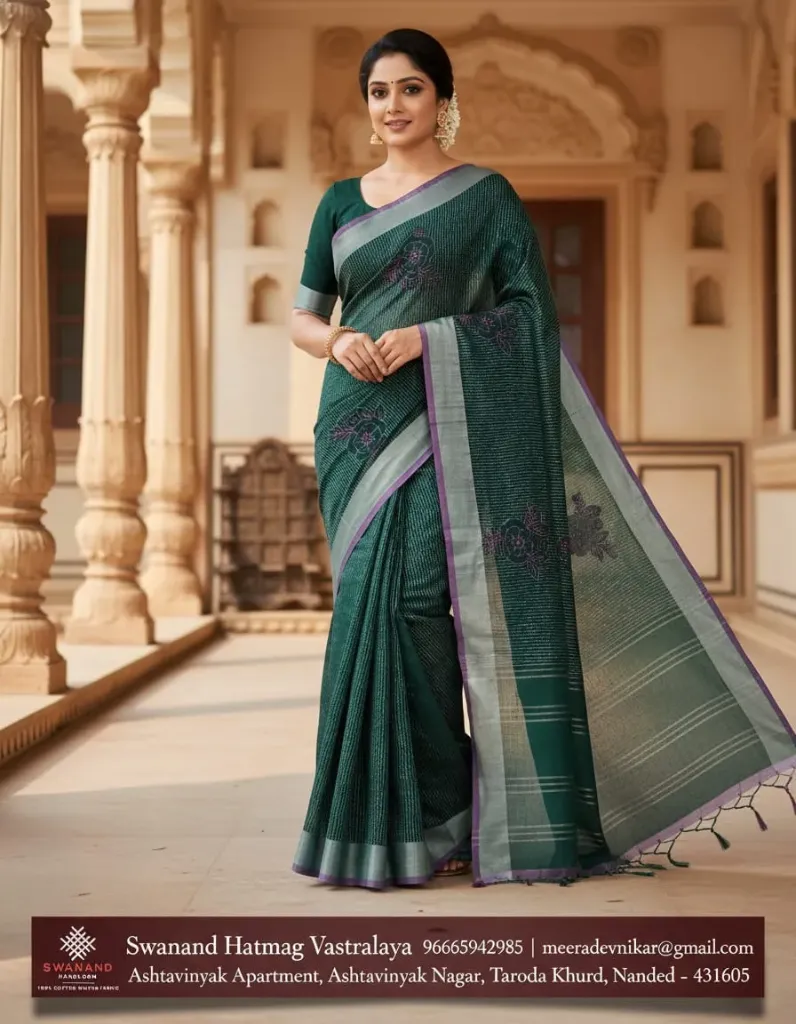 [CHAWS 10014] Chalcharkha Aari Work Saree 03