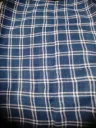 Gopuri Fabric Khadi Checks Creme on Blue