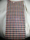 Gopuri Khadi Fabric Checks Blue Orange white