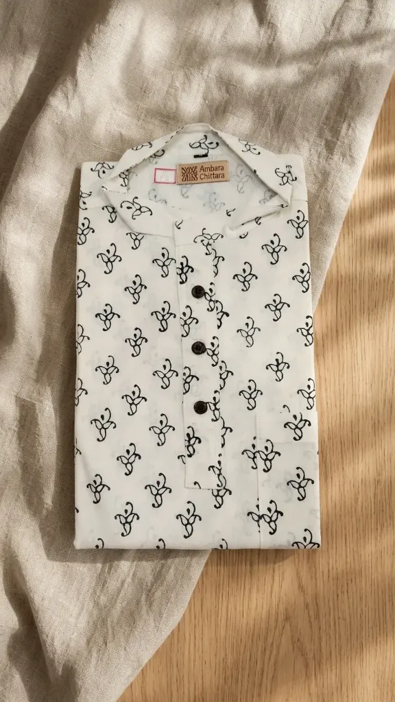 Amber Full Jents Kurta 30 Length Block Print (S)