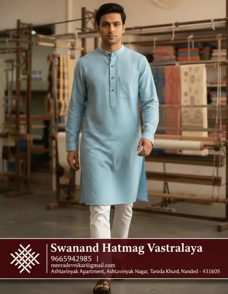 [SMFK 10034] Shyli Men's Full Kurta  38 L